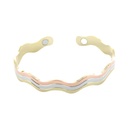 Bracelet cuivre avec Aimants Jonc Forme vagues 3 métaux 3