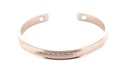 Bracelet cuivre avec Aimants Jonc plat strié 1