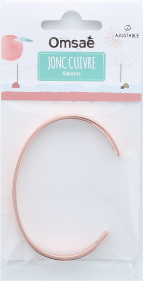 Bracelet cuivre avec Aimants Jonc plat 2