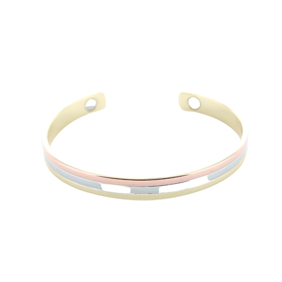 Bracelet cuivre avec Aimants Jonc Petit modèle 3 métaux 3