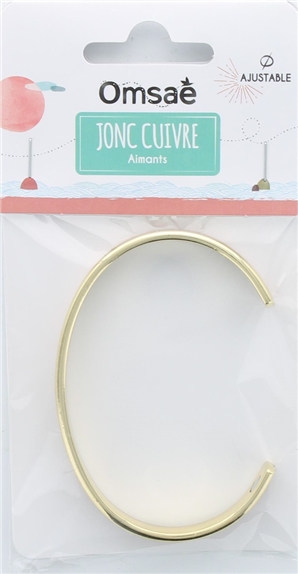 Bracelet Cuivre avec Aimants Jonc Arrondi 3 Métaux 2