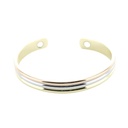 Bracelet Cuivre avec Aimants Jonc Arrondi 3 Métaux 3