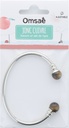 Bracelet cuivre avec Aimants Jonc Métal argenté Perles il de Tigre 2