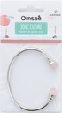 Bracelet cuivre avec Aimants Jonc Métal argenté Perles Quartz Rose 2