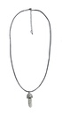Collier Magnésite Pointe Cordon Noir 1