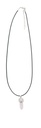 Collier Quartz Rose Pointe Cordon Noir 1
