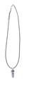 Collier Améthyste Pointe Cordon Noir 1
