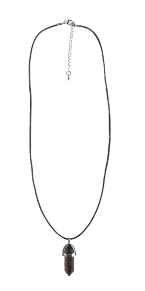 Collier Oeil de Tigre Pointe Cordon Noir 1