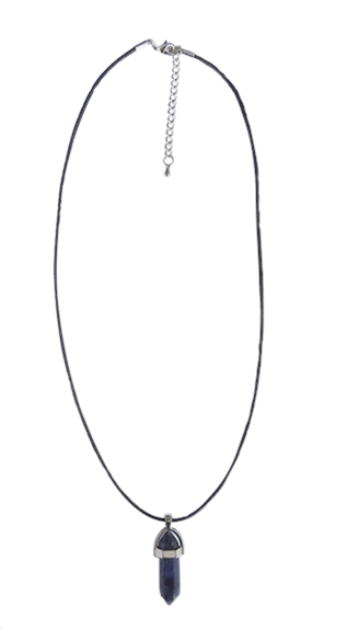 Collier Sodalite Pointe Cordon Noir 1