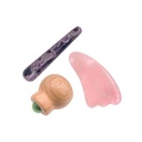 Coffret massage corps en Quartz rose, Améthyste et Aventurine verte 3