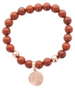 Bracelet Perles Rondes 8mm et Pendentif Dosha 2