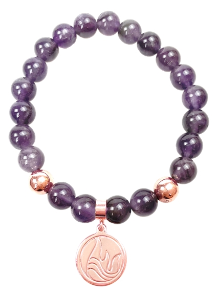 Bracelet Perles Rondes 8mm et Pendentif Dosha 4