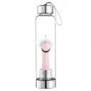 Bouteille en Verre Pointe Quartz Rose 1