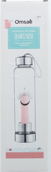 Bouteille en Verre Pointe Quartz Rose 3