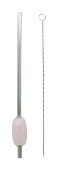 Paille en métal Quartz Rose 1
