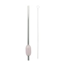 Paille en métal Quartz Rose 3