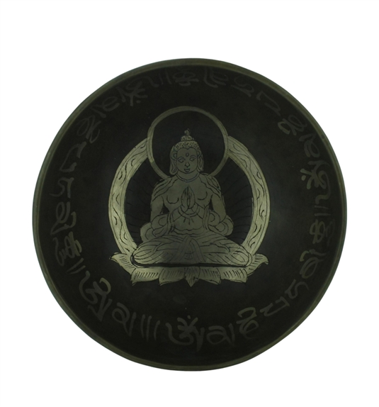 Coffret Bol Chantant Traditionnel Gravure Bouddha Diamètre env. 14 cm 5