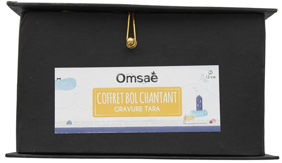 Coffret Bol Chantant Traditionnel Gravure Tara Diamètre env. 12 cm 2