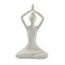 Statuette en Porcelaine Posture du Lotus Anjali Mudra Blanc brillant 20 cm 3