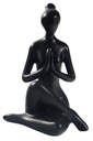 Statuette en Porcelaine Posture du Gardien Noir mat 17 cm 1