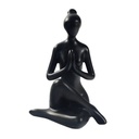 Statuette en Porcelaine Posture du Gardien Noir mat 17 cm 3