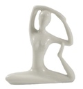 Statuette en Porcelaine Posture de la Sirène Blanc brillant 10 cm 1