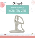 Statuette en Porcelaine Posture de la Sirène Blanc brillant 10 cm 2