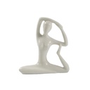 Statuette en Porcelaine Posture de la Sirène Blanc brillant 10 cm 3