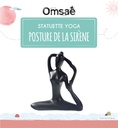 Statuette en Porcelaine Posture de la Sirène Noir mat 10 cm 2