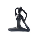 Statuette en Porcelaine Posture de la Sirène Noir mat 10 cm 3