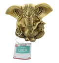 Statuette Ganesh assis en Laiton doré mat 14 cm 2