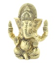 Statuette Ganesh assis en Laiton doré mat 9.2 cm 1