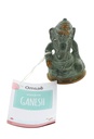 Statuette Ganesh assis en Laiton vert antique 8.2 cm 2