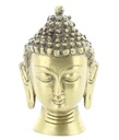 Statuette Tête de Bouddha en Laiton doré mat 11.5 cm 1