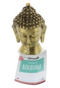 Statuette Tête de Bouddha en Laiton doré mat 11.5 cm 2
