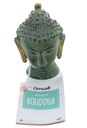 Statuette Tête de Bouddha en Laiton vert antique 11.5 cm 2
