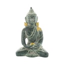 Statuette Bouddha Dhyana Mudra en Laiton vert antique 7,5 cm 3