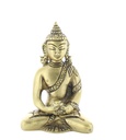 Statuette Bouddha Dhyana Mudra en Laiton doré mat 7,5 cm 1