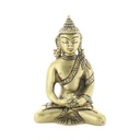 Statuette Bouddha Dhyana Mudra en Laiton doré mat 7,5 cm 3