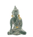 Statuette Bouddha Varada Mudra en Laiton Vert antique 7,5 cm 1