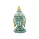 Statuette Tête de Bouddha en Laiton vert antique 5 cm 3