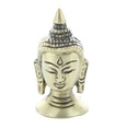 Statuette Tête de Bouddha en Laiton doré mat 5 cm 1