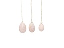 Coffret Oeufs de Yoni en Quartz Rose Assortiment de 3 1