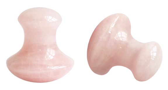 Coffret Masseurs Gua Sha en Quartz Rose Assortiment de 2 1