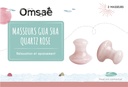 Coffret Masseurs Gua Sha en Quartz Rose Assortiment de 2 2