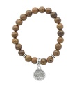 Bracelet Bois et Charms Arbre de vie en Alliage de Zinc 1