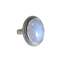 Bague Pierre de Lune Argent 925 Ronde T52 1