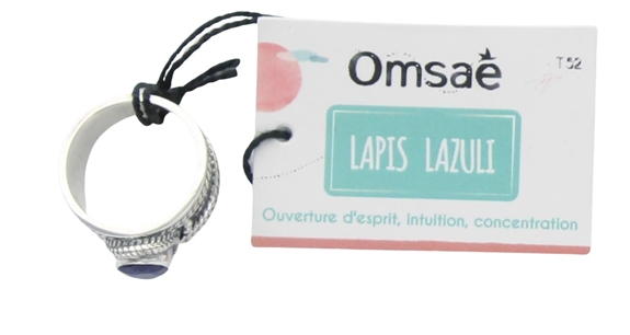 Bague Lapis Lazuli Argent 925 Large T52 2
