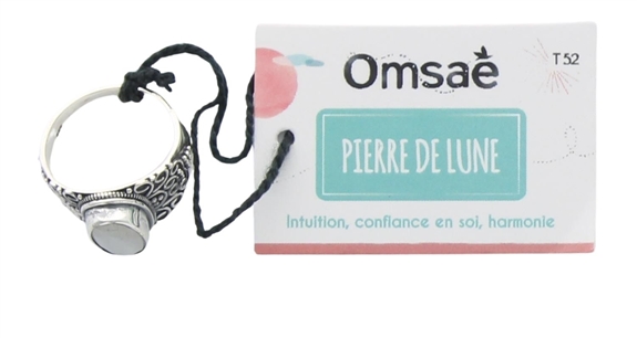 Bague Pierre de Lune Argent 925 Geshna T52 2