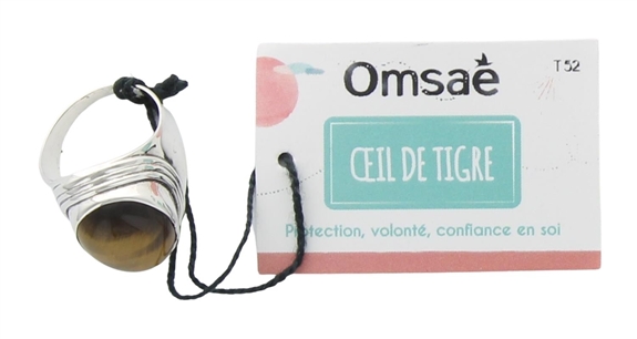 Bague Oeil de Tigre Argent 925 Manika T52 2